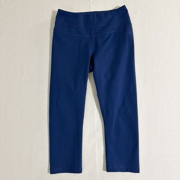 THE NORTH FACE Flash Dry Capri Cropped Leggings Mid Rise Blue Size Small - Picture 1 of 9